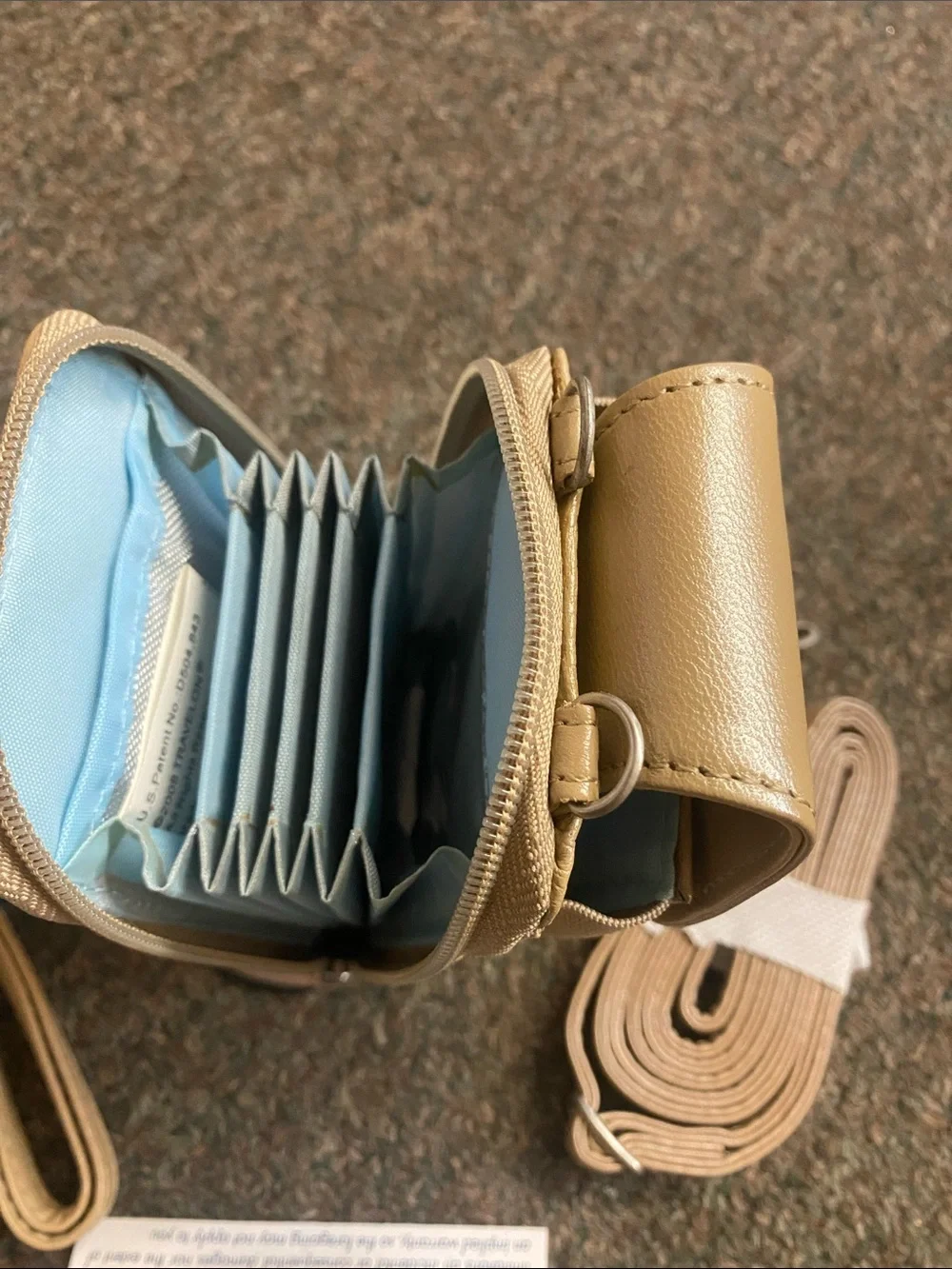 Travelon Flip Phone Beige Convertible Crossbody Pouch